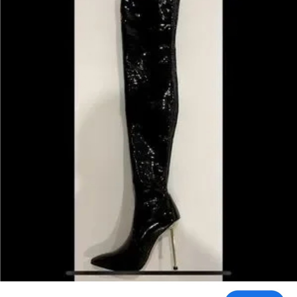FEMME LOS ANGELES - brand new over the knee patent leather boots size 5.5